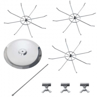 3 Layers Rotating Metal Jewelry Stand with Adjustable Tiers and Chrome Finish Price in Pakistan | LAPTAB