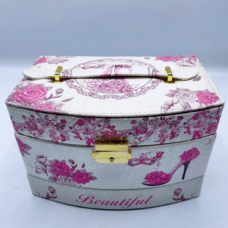 Jewelry Organizer Box with Mirror, 3-Layer Storage, Durable and Washable Material Price in Pakistan | LAPTAB