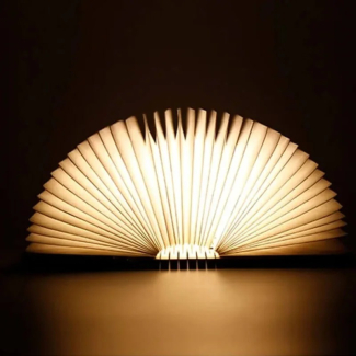 Book Shaped LED Night Light Large, Portable White Maple Wood with Rechargeable Battery Price in Pakistan | LAPTAB
