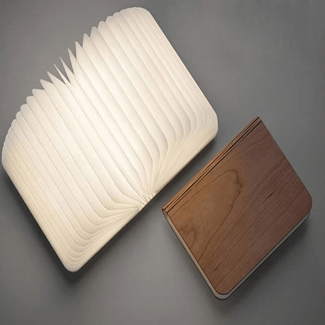 Book Shaped LED Night Light Large, Portable White Maple Wood with Rechargeable Battery Price in Pakistan | LAPTAB