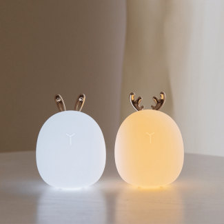 Cartoon Cute Deer Night Light Silicone Bedside Lamp with USB Rechargeable Battery Price in Pakistan | LAPTAB