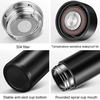 Stainless Steel Vacuum Insulated Water Bottle with Touch Temperature Sensor and Leakproof Design Price in Pakistan | LAPTAB