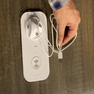 4-in-1 Mobile Phone Charging Station with Wireless Charger and Integrated USB Cable Price in Pakistan | LAPTAB