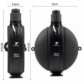 Foldable Outdoor Water Bottle Silicone Canteen with Aluminum Frame, Heat Resistant Price in Pakistan | LAPTAB