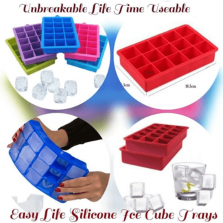 Silicone Ice Cube Trays Pack of 2, BPA-Free, Flexible, Dishwasher Safe, Temperature Resistant Price in Pakistan | LAPTAB