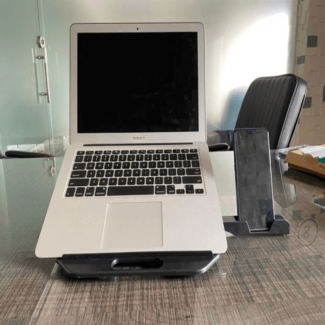 Adjustable Portable Laptop Folding Stand with 360? Rotatable Phone Holder and Hollow Design Price in Pakistan | LAPTAB