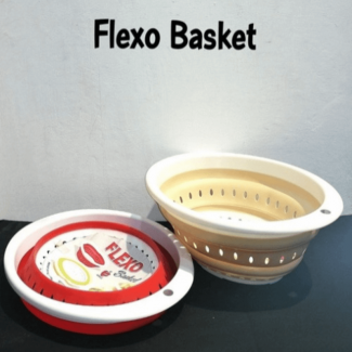 Kitchen Flexo Collapsible Basket 2 Pack ? Foldable Silicone Colanders with Non-Slip Base and Ergonomic Handles Price in Pakistan | LAPTAB
