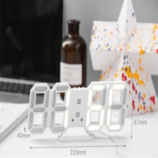 3D LED Digital Alarm Clock with Temperature, Adjustable Brightness, Wall & Table Mount Price in Pakistan | LAPTAB