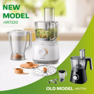 Philips Daily Collection HR7320-00 Compact Food Processor with 1.5L Bowl and Dual Stainless Steel Discs Price in Pakistan | LAPTAB