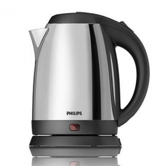 Philips Electric Kettle Silver & Black, Stainless Steel, 360? Cordless Base, One-Touch Lid Price in Pakistan | LAPTAB