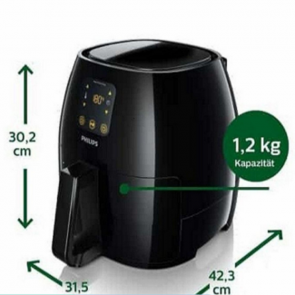 Philips Air Fryer Black 1.2kg Digital Low Fat Multi-Cooker with Rapid Air Technology Price in Pakistan | LAPTAB
