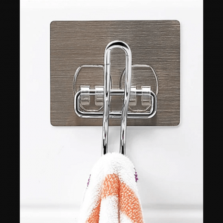 Butterfly Hook with Flexible Sticker, Chrome Plated Metal, Easy Wall Mount Price in Pakistan | LAPTAB