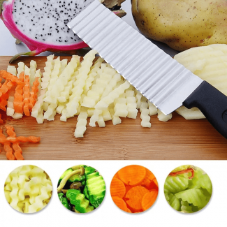 Potato Slicer Wavy Cutter Knife with Stainless Steel Blade for Fries and Veggies Price in Pakistan | LAPTAB
