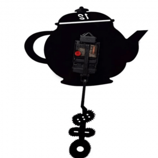 Tea Kettle Shaped Wall Clock with Spoon and Fork Design, Quartz Movement Price in Pakistan | LAPTAB