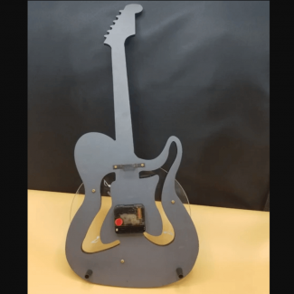 Guitar Shaped Wall Clock Black with Quartz Movement for Home or Office Decor Price in Pakistan | LAPTAB