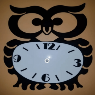Owl Shaped Wall Clock with Quartz Movement, Waterproof Acrylic, Self-Adhesive Decor Price in Pakistan | LAPTAB