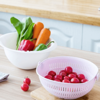 Kitchen Double Drain Basket Bowl with 360? Rotation, Food Grade PP, Dual Layer Price in Pakistan | LAPTAB