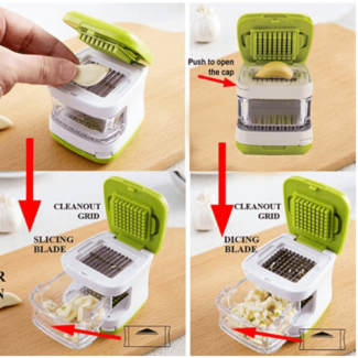 Garlic Ginger Cube Press Cutter Mincer Stainless Steel Plastic Chopper Price in Pakistan | LAPTAB