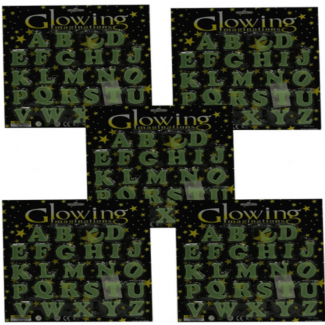 Set of 3 Packs Night Glowing Radium Alphabet Wall Stickers for Kids Rooms Price in Pakistan | LAPTAB