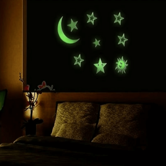 Night Glowing Magic Sun, Moon, Stars for Kids Rooms