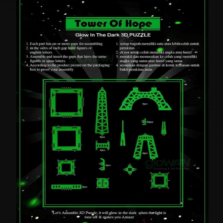 Glow in Dark Radium 3D Jigsaw Puzzle Eiffel Tower ? Educational Toy for Kids Price in Pakistan | LAPTAB