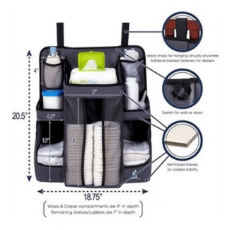 Baby Nursery Organizer Diaper Caddy with Adjustable Straps and Reinforced Shelves Price in Pakistan | LAPTAB