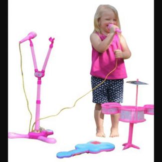 Microphone Set, Guitar & Drum Set - For Kids