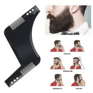 Men Beard Shaping Styling Template Comb - Portable Multifunction Grooming Tool Black Price in Pakistan | LAPTAB