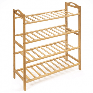 4-Tier Wooden Shoe Rack Shelf Storage Organizer