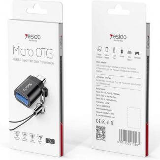 Yesido OTG Adapter Type-C Android Two-in-One USB Converter GS07 with 5Gbps Speed Price in Pakistan | LAPTAB