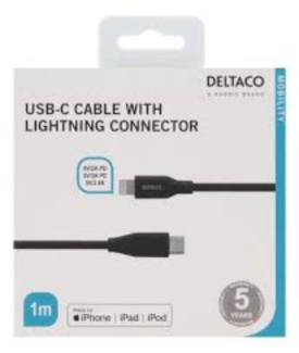 Yesido CA30 Black 2.4A Type C to Lightning Data Cable with Braided Nylon Wire Price in Pakistan | LAPTAB