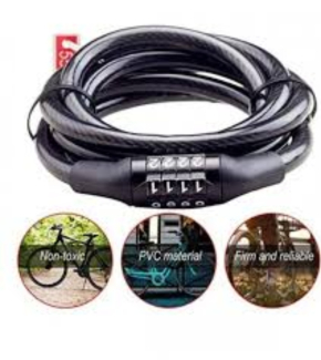 4 Digit Resettable Combination Cable Lock for Bicycle with PVC Coating and ABS Shell Price in Pakistan | LAPTAB