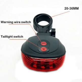 Waterproof Bicycle Tail Light with 5 LED and 2 Laser Safety Beams Price in Pakistan | LAPTAB