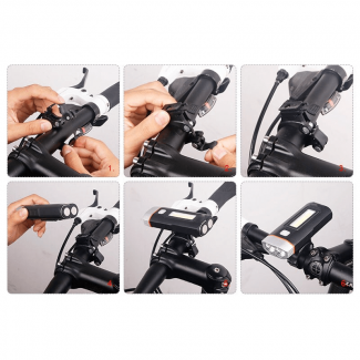 Rechargeable T6 Waterproof LED Bicycle Headlight with Dual Lights and Magnetic Base Price in Pakistan | LAPTAB
