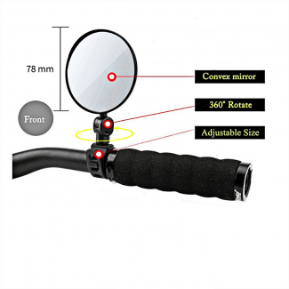Rear View Bicycle Reflex Mirror with Adjustable Bracket and 7cm Rotatable Lens Price in Pakistan | LAPTAB
