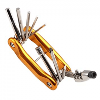 11 in 1 Multi-functional Bicycle Repair Tool Kit Compact for Easy Carrying