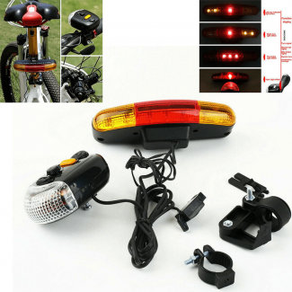 7 LED Bicycle Turn Signal Brake Light with 8-Sound Horn, Battery Powered Price in Pakistan | LAPTAB