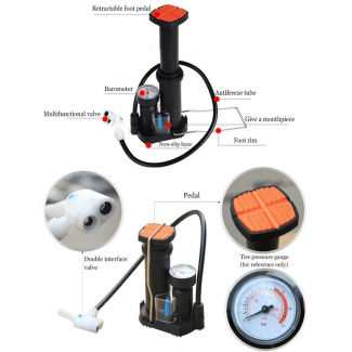 Mini Portable Bicycle High Pressure Foot Pump with Double O-Ring Seal, Lightweight and Durable Price in Pakistan | LAPTAB