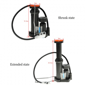 Mini Portable Bicycle High Pressure Foot Pump with Double O-Ring Seal, Lightweight and Durable Price in Pakistan | LAPTAB