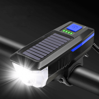 Waterproof Rechargeable Solar Bicycle LED Headlight with 4 Lighting Modes and USB Charging Price in Pakistan | LAPTAB