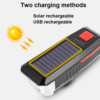 Waterproof Rechargeable Solar Bicycle LED Headlight with 4 Lighting Modes and USB Charging Price in Pakistan | LAPTAB