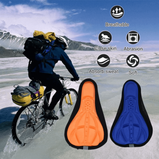 Bicycle Soft Silicone 3D Gel Pad Cushion Cover Ergonomic Breathable Comfort