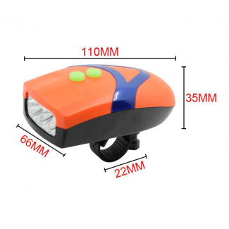 3 Modes Bicycle LED Light with Horn Speaker, Durable ABS, Adjustable Bracket Price in Pakistan | LAPTAB