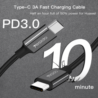 Yesido CA-29 Data Cable with Reversible Design and Braided Nylon Wire for Fast Transfer Price in Pakistan | LAPTAB