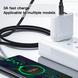 Yesido CA-55 USB Data Cable, 3A Fast Charging, Nylon Braided, Stable Current Price in Pakistan | LAPTAB