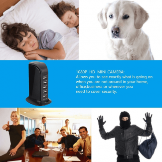 Spy Camera Hidden WiFi USB Tower Socket with 5 USB Ports, 4K Video, Night Vision, Motion Detection Price in Pakistan | LAPTAB