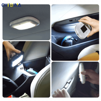 USB Car LED Reading Light with Touch Switch, Slim Design, USB Rechargeable, Magnetic Mount