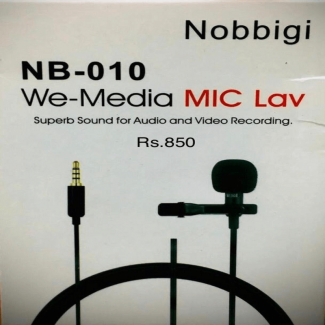 Nobbigi NB-010 We-Media Clip-On Lavalier Microphone with 3.5mm Aux Jack for Cell Phones Price in Pakistan | LAPTAB
