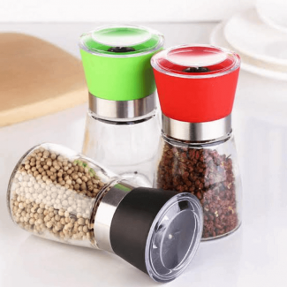Manual Glass Pepper and Spice Grinder Mill with Adjustable Coarseness and Protective Cap Price in Pakistan | LAPTAB