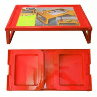 Laptab Foldable Mini Laptop Table with Front Groove, Plastic, Easy Setup Price in Pakistan | LAPTAB